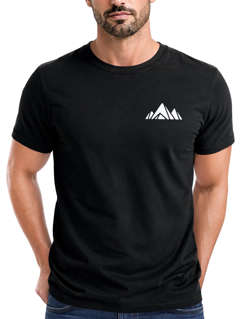 Herren T-Shirt Aufdruck Berg Wandern Polygon Design Print Outdoor Fashion Streetstyle Neverless®