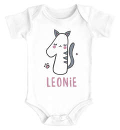 Baby Body mit Namen und Zahl zum 1. oder 2. Geburtstag Geschenk für Einjährige Zweijährige Bio-Baumwolle SpecialMe®