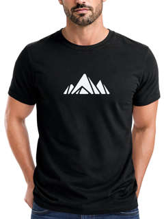 Herren T-Shirt Berge Wandern Polygon Design Print Outdoor Fashion Streetstyle Neverless®