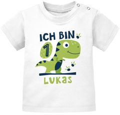 Baby T-Shirt 1. Geburtstag ich bin schon 1 Geburtstagsshirt Geschenk für Einjährige kurzarm Bio-Baumwolle SpecialMe®