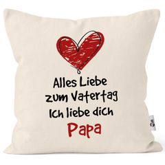 Kissen-Bezug Spruch Alles Liebe zum Vatertag Geschenk Papa Vatertagsgeschenk Deko-Kissen MoonWorks®