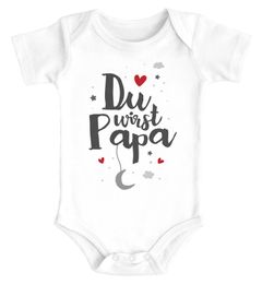 Baby Body mit Spruch Du wirst Papa Ankündigung Schwangerschaft Geschenk werdender Vater Bio-Baumwolle SpecialMe®