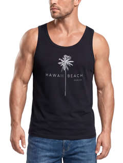 Herren Tank-Top Hawaii Beach Palme Muskelshirt Muscle Shirt Neverless®