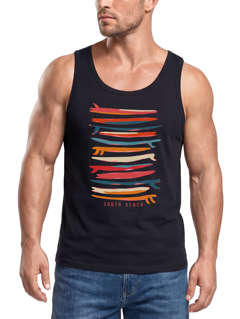 Herren Tank-Top Surfboards South Beach California USA Sommer Surfing Motiv Fashion Muskelshirt Neverless®