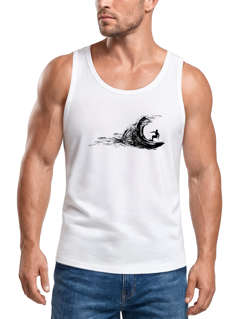 Herren Tank-Top Surf Supply Surfboard Wave Welle Wellenreiten Urlaub Meer Ozean Surfer Boy Silhouette Muskelshirt Muscle Shirt Neverless®