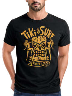 Herren T-Shirt  Tiki  Maske Surf Honolulu Hawaii Beach Supply Sommer Sonne Printshirt Aufdruck Fashion Streetstyle Neverless®