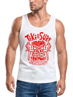 Herren Tank-Top Tiki Maske Surf Honolulu Hawaii Beach Supply Sommer Sonne Muskelshirt Muscle Shirt Neverless®