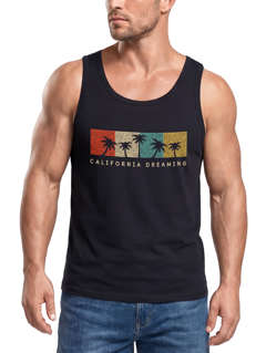 Herren Tank Top California Dreaming Summer Party Palmen Palms Retro Neverless®