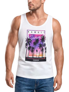 Herren Tank-Top Hawaii Summer Schriftzug Palmen Foto-Print Sommer Surfing Muskelshirt Muscle Shirt Neverless®