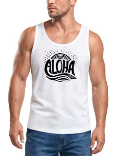 Herren Tank-Top Aloha Wellen Surfing Sommer Muskelshirt Muscle Shirt Neverless®