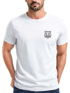 Herren T-Shirt Baumwolle mit Brustlogo bedruckt Polygon Tiger  Sommer Fashion Männer Streetstyle Neverless®