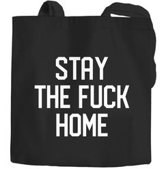 Jutebeutel Stay The Fuck Home Appell Aufforderung Bleibt zu Hause Virus Pandemie 2020 Stofftasche MoonWorks®