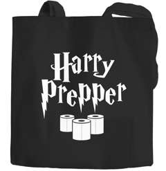 Jutebeutel Harry Prepper Klopapier hamstern Virus Pandemie Parodie Panik-Käufe Satire Parodie Moonworks®