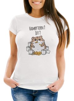 Damen T-Shirt Spruch Motiv Virus 2020 Hamsterkäufe Klopapier Nudeln Frauen Fun-Shirt lustig Moonworks®