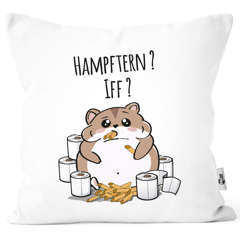 Kissen-Bezug Hamster Virus 2020 Hamsterkäufe Klopapier Nudeln Parodie Satire Deko-Kissen Baumwolle MoonWorks®