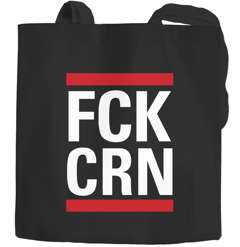 Jutebeutel Aufdruck FCK CRN Parodie HipHop Musik Pandemie Krise durchhalten Statement Moonworks®