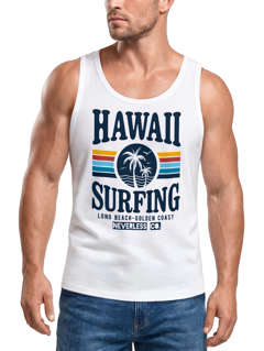 Herren Tank-Top Hawaii Surfing Sommer Strand Palme Print Muskelshirt Muscle Shirt Neverless®