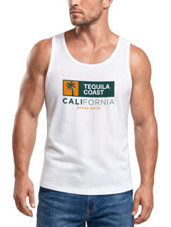 Herren Tank-Top California Ocean Drive Sommer Palme Tequila Coast Muskelshirt Muscle Shirt Neverless®