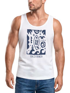 Herren Tank-Top Surf California Ethno Welle Meer Sommer Sonne Muskelshirt Muscle Shirt Neverless®