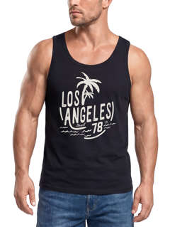 Herren T-Shirt Los Angeles Beach Palmen Surf Print Slim Fit Neverless®