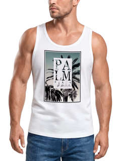 Herren Tank-Top Palm Beach Palmen Wellen Sommer Sonne USA Amerika Muskelshirt Muscle Shirt Neverless®