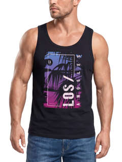 Herren Tank-Top Los Angeles LA Ocean Side Sommer Palmen Aufdruck Print Schrift Bedruckt Muskelshirt Neverless®