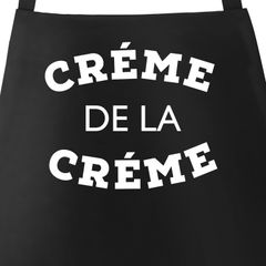 Koch und Grill-Schürze für die feine Küche mit Spruch Creme de la Creme Moonworks®