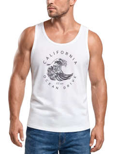 Herren Tank-Top Welle Wave California Ocean Drive Surf Summer Muskelshirt Muscle Shirt Neverless®