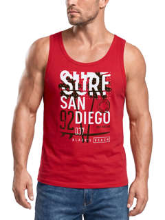 Herren Tank-Top Surf Design San Diego Palmen Beach Strand Sommer Palmen Muskelshirt Muscle Shirt Neverless®