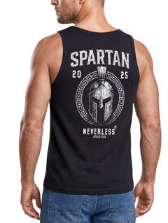 Herren Tank-Top Backprint Helm-Print Spartan Sportshirt mit Rückenprint Muskelshirt Sommer Fashion Männer Neverless®