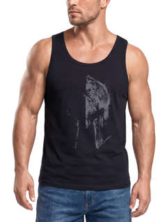 Herren Tank-Top Bedruckt Sparta-Helm Spartaner Helmet Printshirt Muskelshirt Muscle Shirt Neverless®