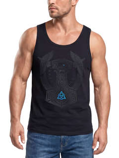 Herren Tank-Top Odin Thor Hammer Wotanknoten Runen Nordmänner Mythologie Muscle Shirt Neverless®