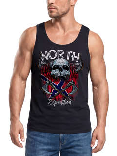 Herren Tank-Top North Wikinger Norwegen Skull Totenkopf Print Muskelshirt Muscle Shirt Neverless®