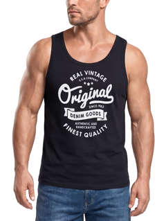 Herren Tank-Top Original Denim Goods Vintage Druck Muskelshirt Muscle Shirt Neverless®