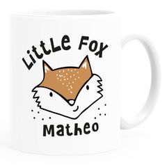 Kindertasse Kunststoff Tiermotive little Fox Fuchs Pinguin Panda personalisierte Geschenke für Kinder Jungen Mädchen SpecialMe®