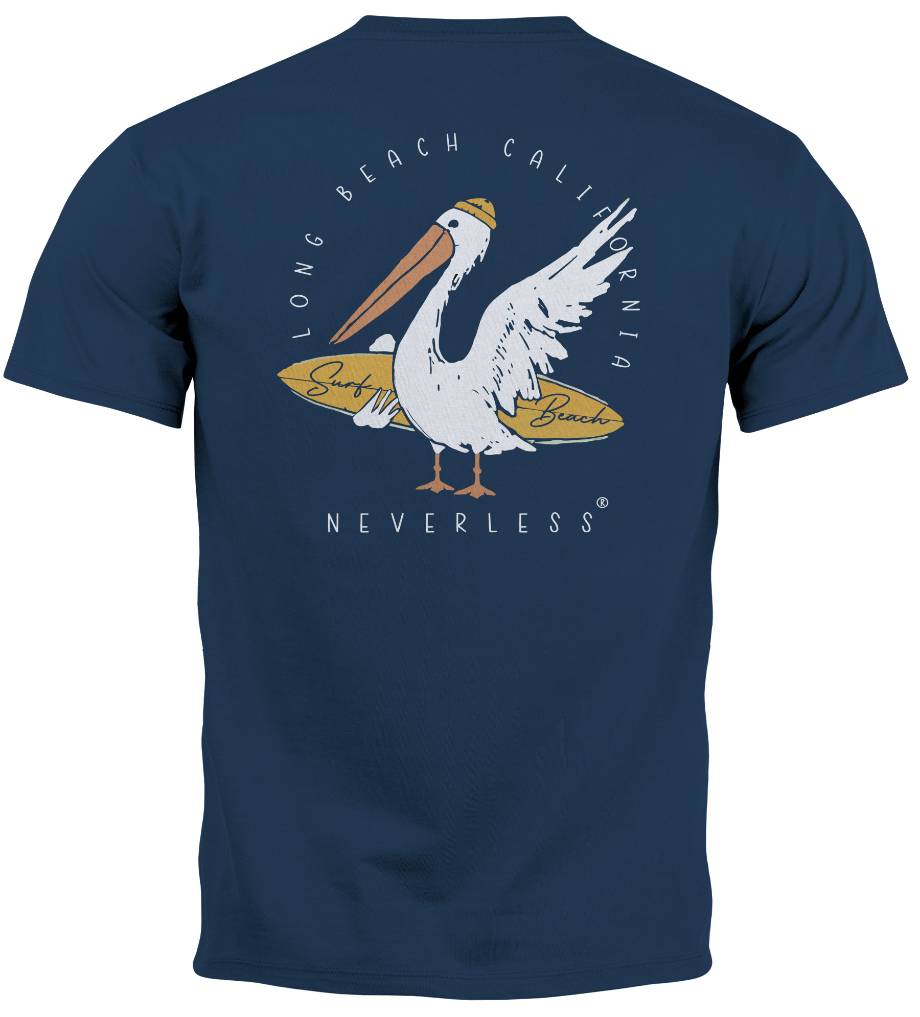 Neverless Maglietta Uomo Hawaiana Con Stampe Palme E Scritta, Summer, Cotone, Taglie Forti