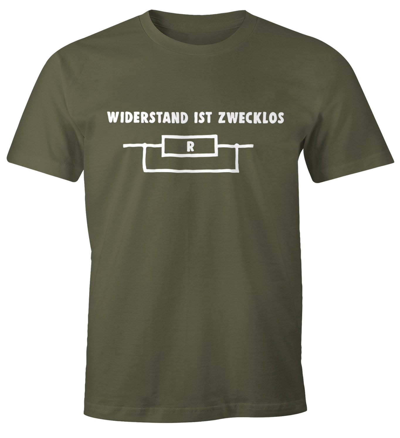 "Widerstand Ist Zwecklos" T-Shirt Für Herren Von Moonworks – In Schwarz, Rot, Navy & Mehr