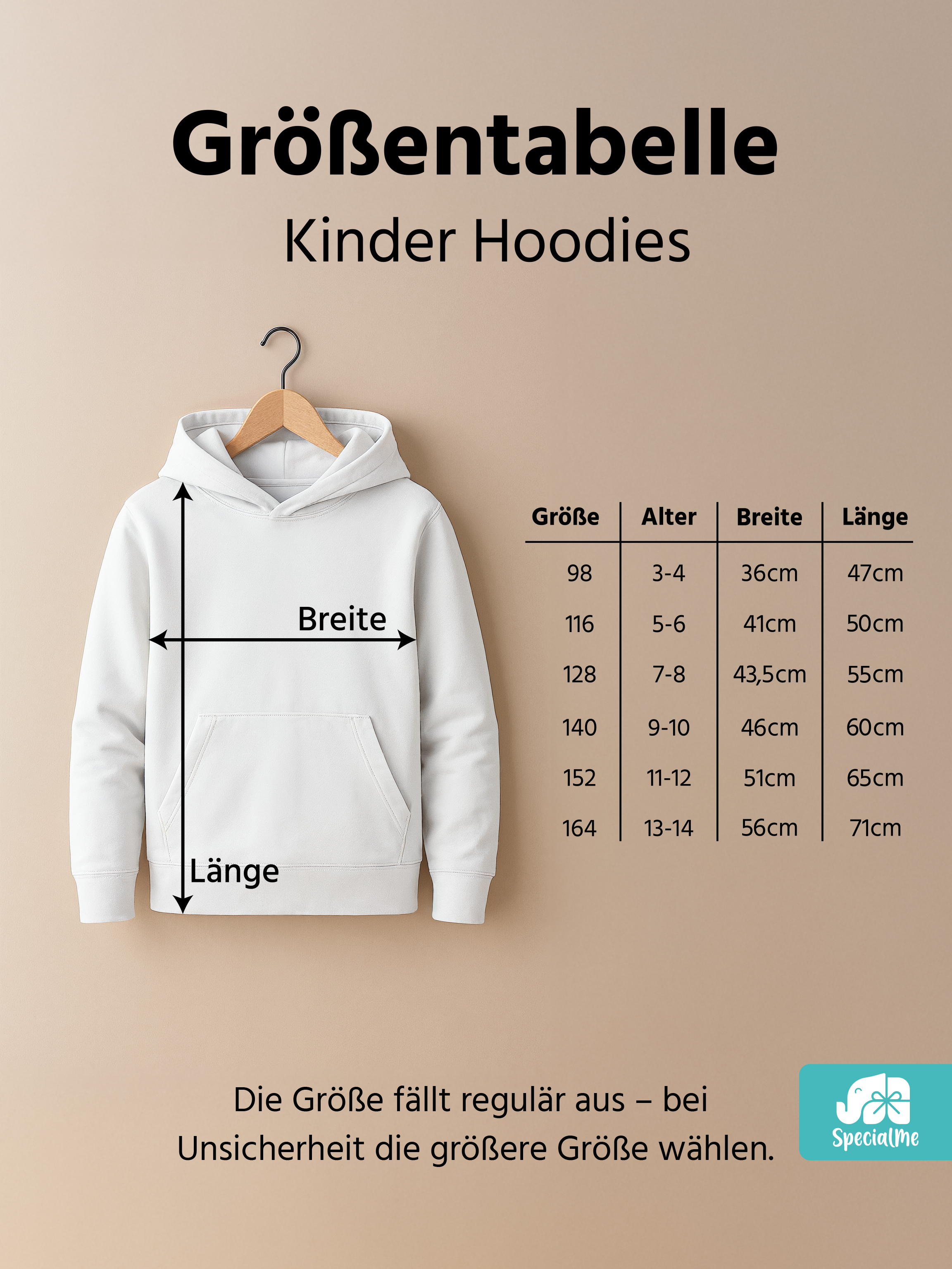 Größentabelle
