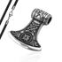 Anhänger Axt Beil Wikinger Tribal Keltisch Celtic Schwarz Edelstahl Halskette Lederkette Gothic Kugelkette Damen Herrenpreview