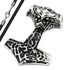 Anhänger Edelstahl Halskette Lederkette Kugelkette Gothic Thors Hammer Herren Damenpreview