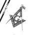 Anhänger Freimaurer Edelstahl Halskette Lederkette Winkel Zirkel Masonic Herren Damenpreview