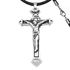Anhänger Kreuz Edelstahl Halskette Jesus Christus Lederkette Kugelkette Damen Herrenpreview