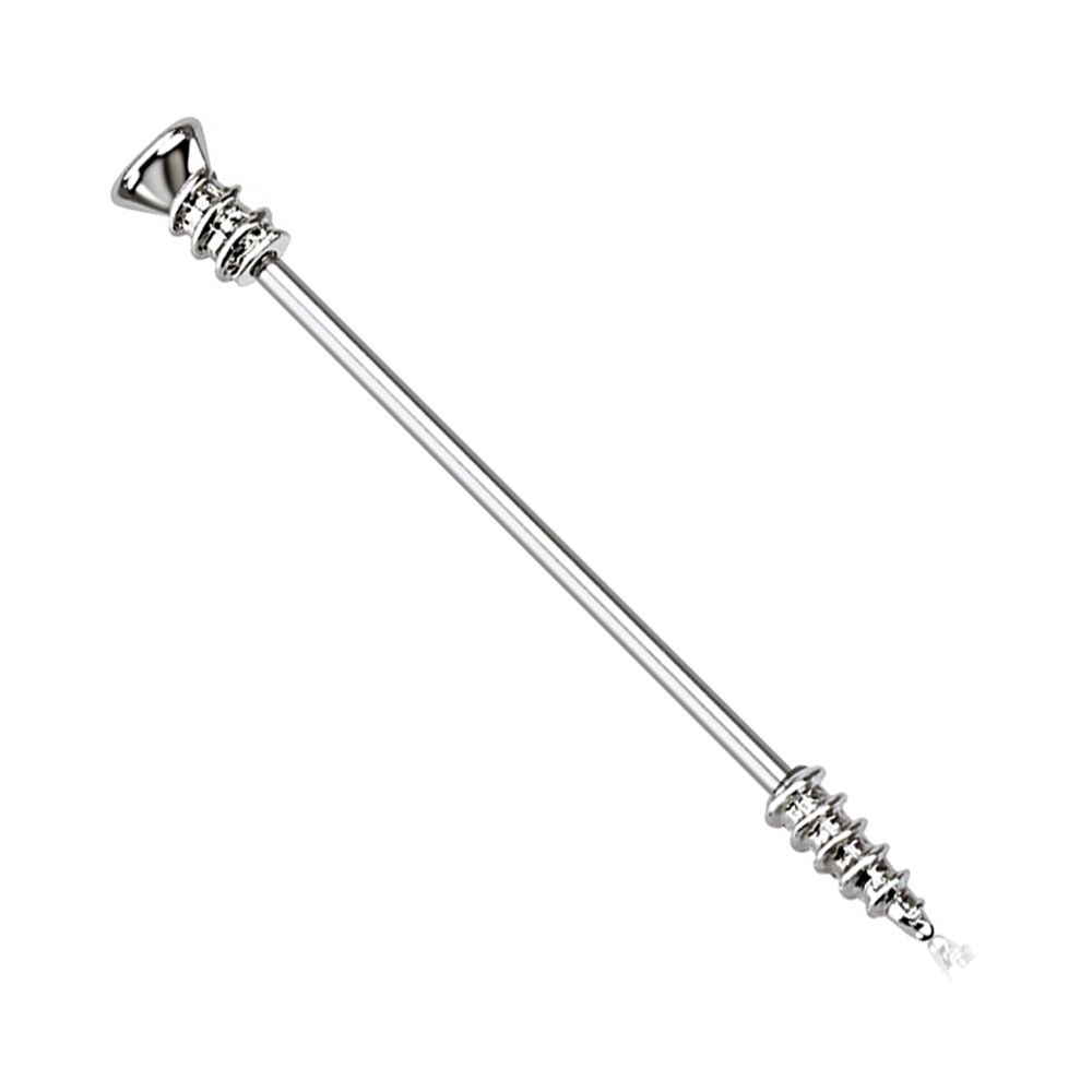 Autiga® Industrial Stab Piercing Ohr Stecker Schraube Screw Straight Barbell Hantel