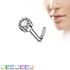 Autiga® Nasenpiercing Stecker Nasenstecker Stift Nasen Piercing gebogen L-Form Zirkonia Kristallpreview