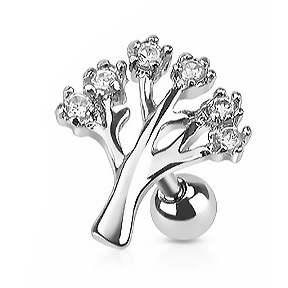Autiga® Ohr Piercing Stecker Tragus Helix Cartilage Barbell Lebensbaum Tree