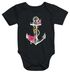 Baby Body Blumen Anker Flower Anchor Watercolor kurzarm Bio-Baumwolle Onesie Moonworks®preview