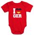 Baby Body I Love Germany Deutschland-Herz Fußball WM-Shirt Fanshirt Deutschland-Body Bio-Baumwolle Moonworks®preview