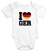 Baby Body I Love Germany Deutschland-Herz Fußball WM-Shirt Fanshirt Deutschland-Body Bio-Baumwolle Moonworks®preview