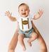 Baby Body Kurzarm für das Oktoberfest mit Lederhose und Schatzerl, Lausbub oder eigenem Namen – Bio-Baumwolle Jungen & Mädchen MoonWorks®preview