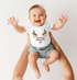 Baby Body kurzarm Rentier Rudolf XMAS Print Weihnachtsoutfit Newborn Einjährige Jungen & Mädchen Bio Baumwolle MoonWorks®preview